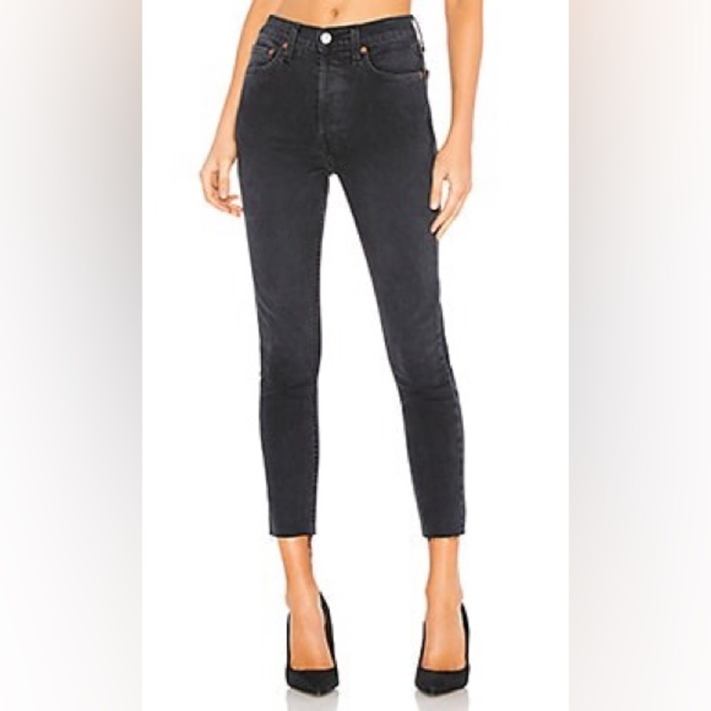 Re/done Levi’s high rise 90s ankle crop black 11 size 25 worn once